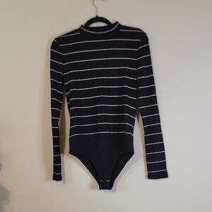 J. Crew Black and White Striped Garment